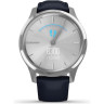 Часы GARMIN VIVOMOVE LUXE серебристый с итальянским кожаным темно-синим ремешком 010-02241-20
